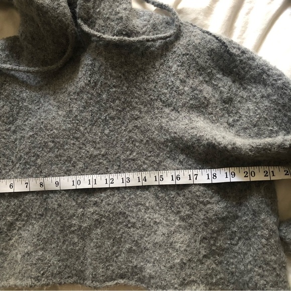 Allsaints Ava Hoodie Wool Cropped in Grey Size Medium - Picture 9 of 10